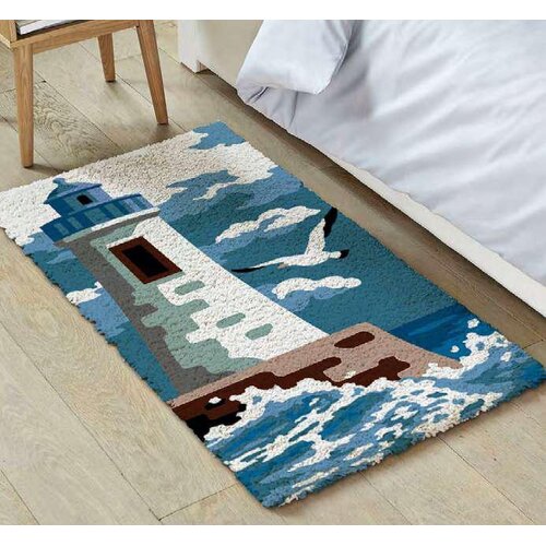 Smyrnalaine  Smyrnalaine knooptapijt Maritiem 50 x 100 cm