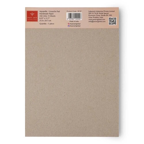 Pan Art Verfblok aquarel en gouache A4 100% katoen 350 grams Pan Art Verfblok aquarel en gouache A4 100% katoen 350 grams