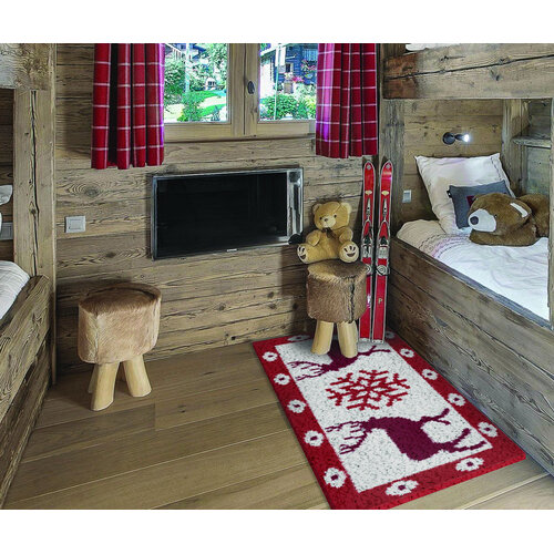 Smyrnalaine Smyrnalaine smyrna knoop tapijt Cerfs 50 x 100 cm Smyrnalaine Smyrnalaine smyrna knoop tapijt Cerfs 50 x 100 cm