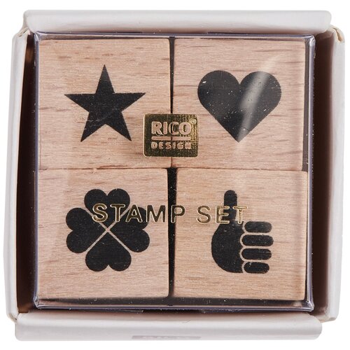 Rico Design Mini stempelset Classic 4 delig Rico Design Mini stempelset Classic 4 delig