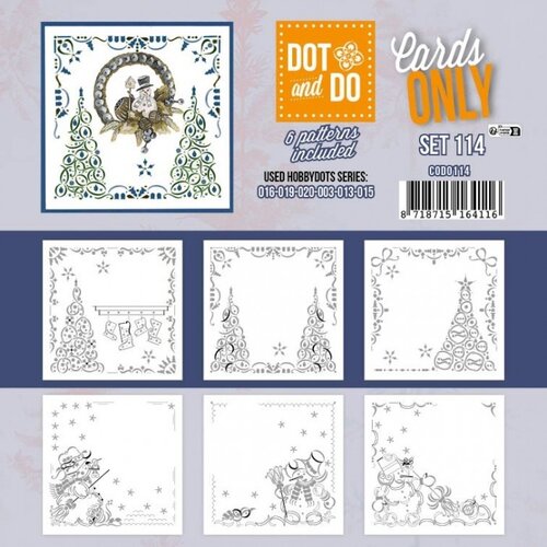 Hobbydots Dot and Do Cards Only Set 114 Kerst