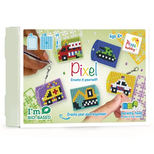 PixelHobby Pixel Sleutelhanger Box Voertuigen