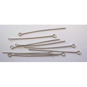 Hobby & Crafting Fun Kettelstiften met oog 100 stuks zilverkleur 32 mm