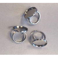 Vingerring 20 mm zetting 3 stuks zilver