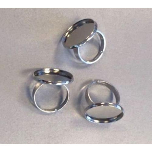 Hobby & Crafting Fun Vingerring 20 mm zetting 3 stuks zilver Hobby & Crafting Fun Vingerring 20 mm zetting 3 stuks zilver