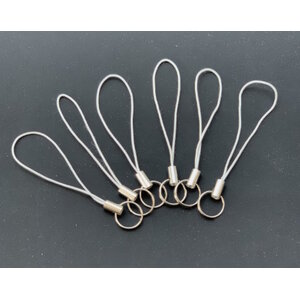 Hobby & Crafting Fun Ophangkoord 6 stuks wit 7 cm Hobby & Crafting Fun Ophangkoord 6 stuks wit 7 cm