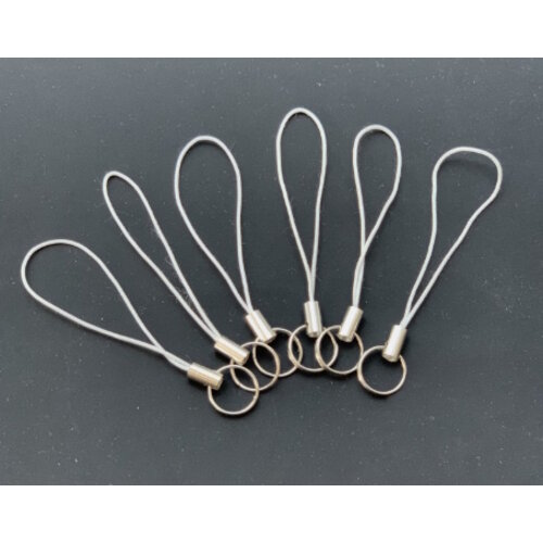 Hobby & Crafting Fun Ophangkoord 6 stuks wit 7 cm Hobby & Crafting Fun Ophangkoord 6 stuks wit 7 cm