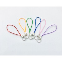 Ophangkoord 6 stuks gekleurd 7 cm