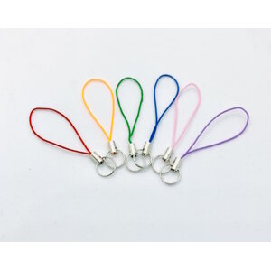 Hobby & Crafting Fun Ophangkoord 6 stuks gekleurd 7 cm