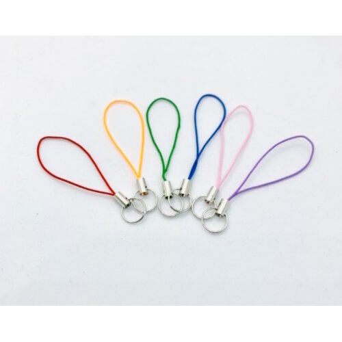 Hobby & Crafting Fun Ophangkoord 6 stuks gekleurd 7 cm Hobby & Crafting Fun Ophangkoord 6 stuks gekleurd 7 cm