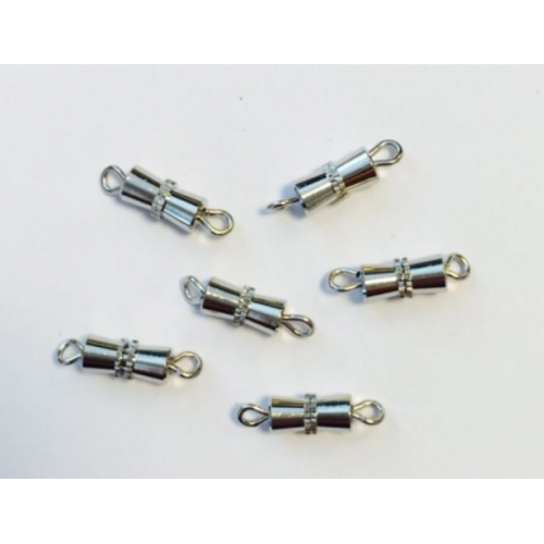 Hobby & Crafting Fun Schroefsluiting Strik zilver 6 stuks 10 mm Hobby & Crafting Fun Schroefsluiting Strik zilver 6 stuks 10 mm