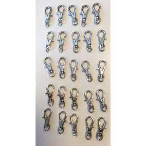 Hobby & Crafting Fun Musketonhaakjes zilver 25 stuks 33 mm Hobby & Crafting Fun Musketonhaakjes zilver 25 stuks 33 mm