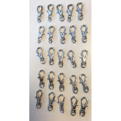 Hobby & Crafting Fun Musketonhaakjes zilver 25 stuks 33 mm Hobby & Crafting Fun Musketonhaakjes zilver 25 stuks 33 mm