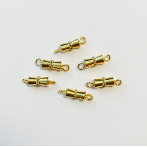 Hobby & Crafting Fun Schroefsluiting Strik goud 6 stuks 10 mm Hobby & Crafting Fun Schroefsluiting Strik goud 6 stuks 10 mm
