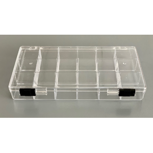 Hobby & Crafting Fun Kunststof opbergdoos 18 vaks 20.5 x 10.5 2.8 cm