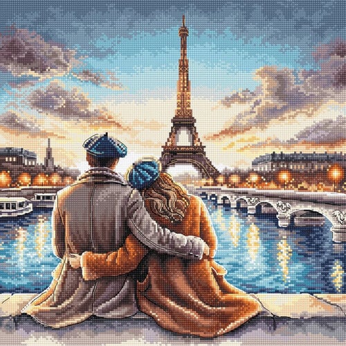 AVA Stitch Ava Stitch borduurpakket Sunset in Paris AVA Stitch Ava Stitch borduurpakket Sunset in Paris