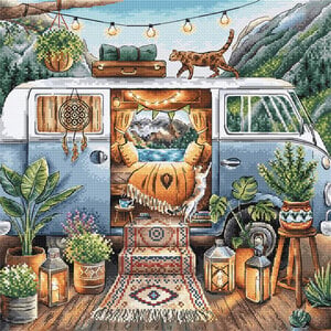 AVA Stitch Ava Stitch borduurpakket Home is Where We Park It
