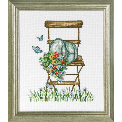 Permin Borduurpakket Chair with flowers 92-8104