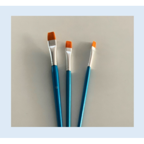Hobby & Crafting Fun Penselenset plat 3 stuks synthetisch Hobby & Crafting Fun Penselenset plat 3 stuks synthetisch
