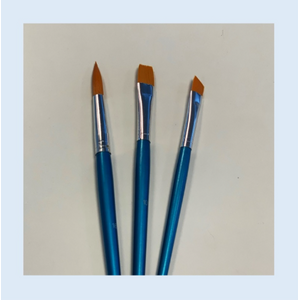 Hobby & Crafting Fun Penselenset plat, schuin, rond 3 stuks synthetisch Hobby & Crafting Fun Penselenset plat, schuin, rond 3 stuks synthetisch