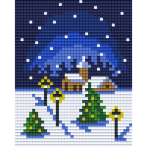 PixelHobby Pixelhobby patroon 801108 Kerkje in de sneeuw