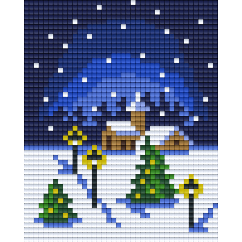 PixelHobby Pixelhobby patroon 801108 Kerkje in de sneeuw