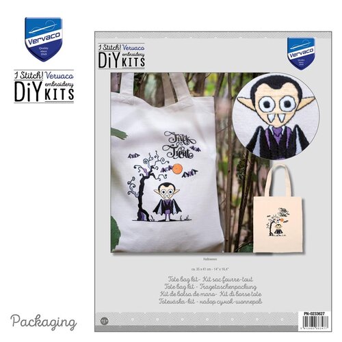 Vervaco Vervaco Borduurpakket Halloween Tas 35 x 41 cm Vervaco Vervaco Borduurpakket Halloween Tas 35 x 41 cm
