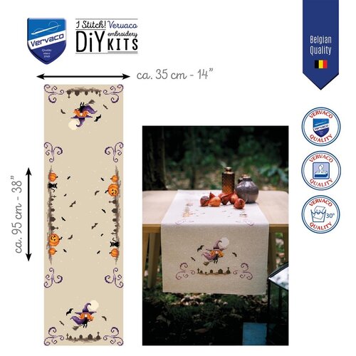 Vervaco Vervaco Tafelloper Halloween 35 x 95 cm Vervaco Vervaco Tafelloper Halloween 35 x 95 cm