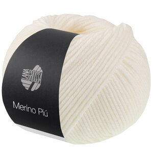 Lana Grossa Lana Grossa Merino Piú 0024 Wit Lana Grossa Lana Grossa Merino Piú 0024 Wit
