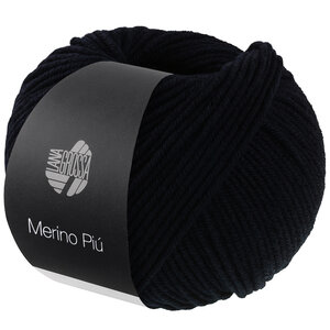 Lana Grossa Lana Grossa Merino Piú 0019 Zwart Lana Grossa Lana Grossa Merino Piú 0019 Zwart