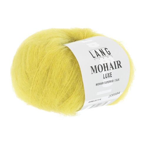 Lang Yarns Lang Yarns Mohair Luxe nr 0114 Geel Lang Yarns Lang Yarns Mohair Luxe nr 0114 Geel