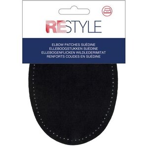 Restyle ReStyle Elleboogstukken suèdine Zwart 14 cm x 9.5 cm opstrijkbaar