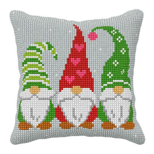 Orchidea Borduur kussen Gnomes 40 x 40 cm Orchidea Borduur kussen Gnomes 40 x 40 cm