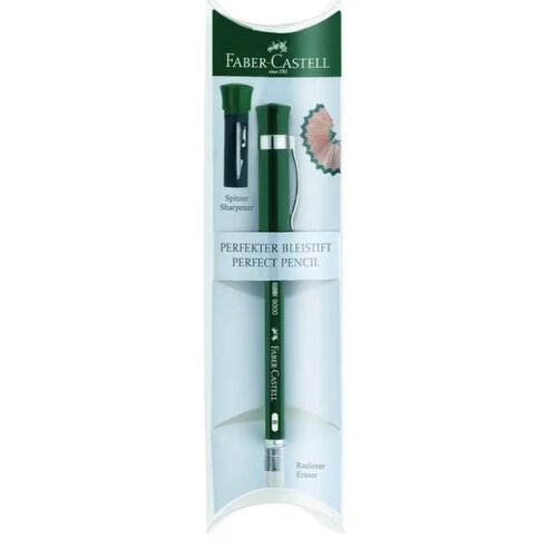 Faber Castell Faber Castell Potlood 9000 B Perfect Pencil met gum en puntenslijper