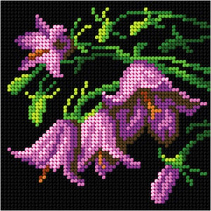 Orchidea Voorbedrukt borduurpakket Flowers Bells 13.5 x 13.5 cm Orchidea Voorbedrukt borduurpakket Flowers Bells 13.5 x 13.5 cm