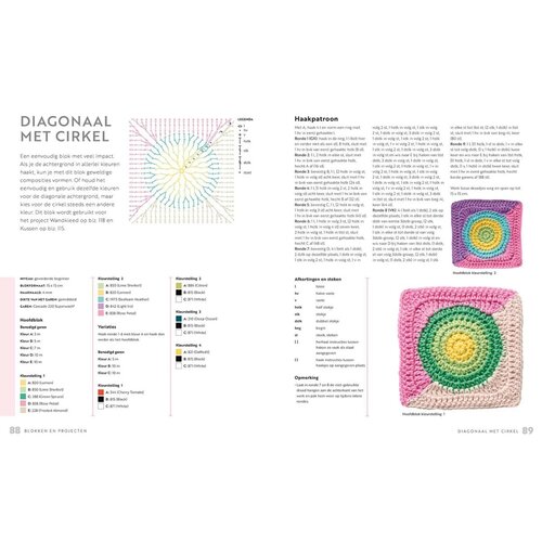 Librero Haakboek Mix & match granny squares Librero Haakboek Mix & match granny squares