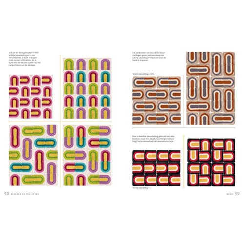 Librero Haakboek Mix & match granny squares Librero Haakboek Mix & match granny squares