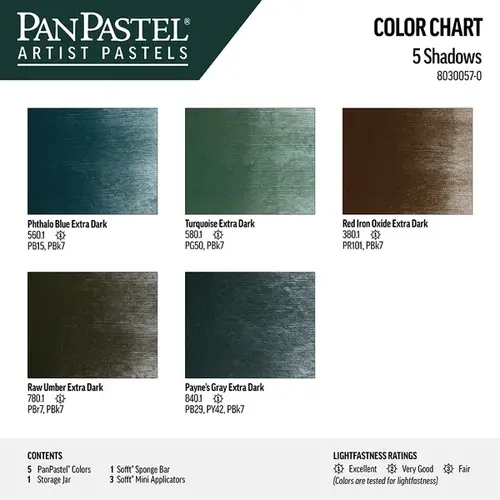 PanPastel PanPastel Kleurset Schaduw 5 kleuren PanPastel PanPastel Kleurset Schaduw 5 kleuren