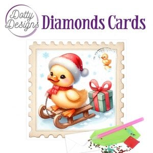Dotty Designs   Diamond Painting Kaart Sledding Christmas