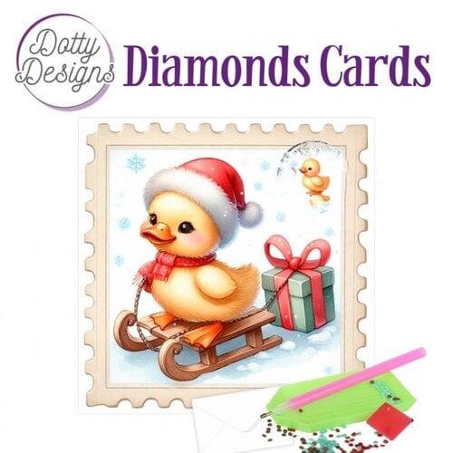 Dotty Designs   Diamond Painting Kaart Sledding Christmas