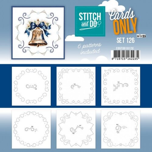 Hobbydots Stitch and Do Cards Only nr 126 Kerstklok