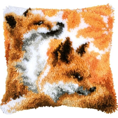 Vervaco Vervaco Smyrna Knoopkussen Vosjes in de herfst 40 x 40 cm