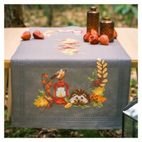 Vervaco Tafelloper Egel en roodborstje 40 x 100 cm
