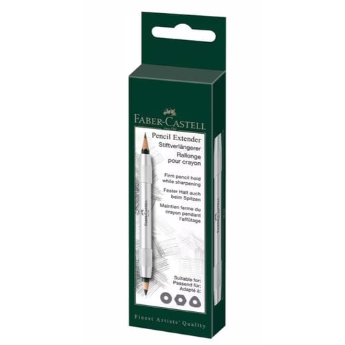 Faber Castell Potloodverlenger dubbelzijdig aluminium Faber Castell Potloodverlenger dubbelzijdig aluminium
