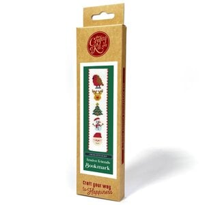The Crafty Company Boekenlegger borduurpakket Festive Friends 5 x 17 cm The Crafty Company Boekenlegger borduurpakket Festive Friends 5 x 17 cm