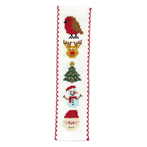 The Crafty Company Boekenlegger borduurpakket Festive Friends 5 x 17 cm The Crafty Company Boekenlegger borduurpakket Festive Friends 5 x 17 cm