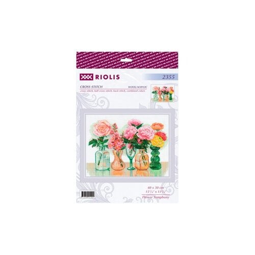 Riolis Riolis borduurpakket Flower Symphony Riolis Riolis borduurpakket Flower Symphony
