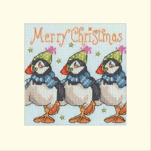 Bothy Threads Bothy Threads Borduurkaart Huffin' Puffin Christmas Bothy Threads Bothy Threads Borduurkaart Huffin' Puffin Christmas