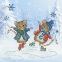 Bothy Threads Borduurpakket Festive Figure Skaters