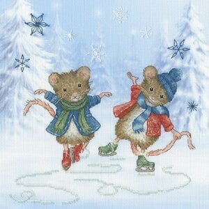 Bothy Threads Bothy Threads Borduurpakket Festive Figure Skaters Bothy Threads Bothy Threads Borduurpakket Festive Figure Skaters